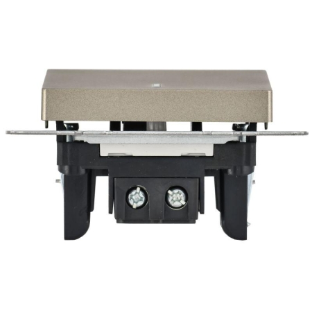 Выключатель 1-кл. СП BRITE ВС10-1-1-БрШ 10А с индик. механизм шампань IEK BR-V10-1-10-K37