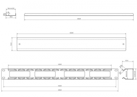 Организатор CM-1U-ML-COV кабельный с метал. кольцами и крышкой 19дюйм 1U Hyperline 16489 Организатор CM-1U-ML-COV кабельный с метал. кольцами и крышкой 19дюйм 1U Hyperline 16489