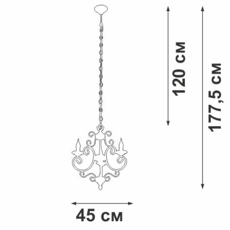 Люстра 3xE14 макс. 40Вт Vitaluce V1094-0/3 Люстра 3xE14 макс. 40Вт Vitaluce V1094-0/3