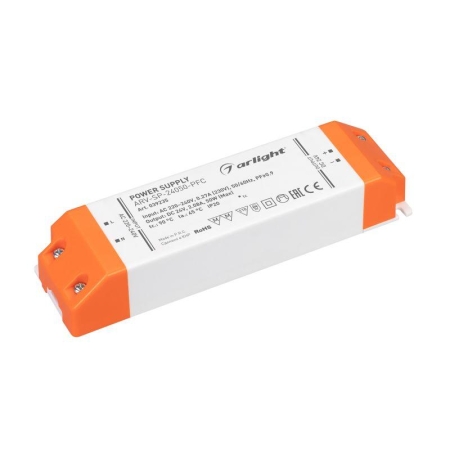 Блок питания ARV-SP-24050-PFC (24В 2.08А 50Вт) (IP20 пластик) Arlight 039235 Блок питания ARV-SP-24050-PFC (24В 2.08А 50Вт) (IP20 пластик) Arlight 039235