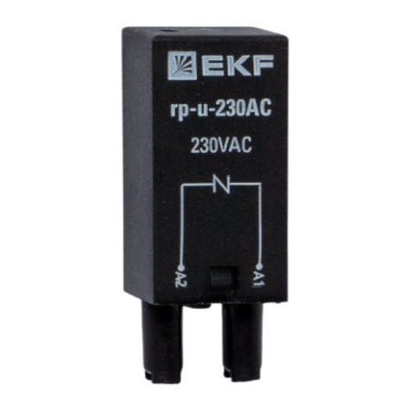 Модуль защитный с варистором 230В AC для промежуточных реле RP AVERES EKF rp-u-230AC Модуль защитный с варистором 230В AC для промежуточных реле RP AVERES EKF rp-u-230AC