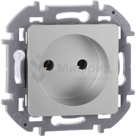 Розетка 1-м СП Inspiria 16А IP20 250В 2P механизм алюм. IEK 673712