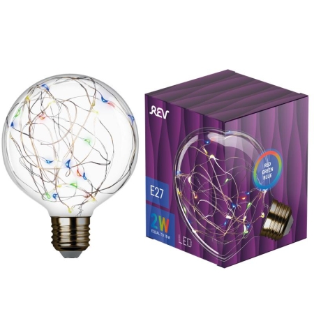 Лампа светодиодная VINTAGE RGB Starry шар G95 E27 REV 32446 1 Лампа светодиодная VINTAGE RGB Starry шар G95 E27 REV 32446 1