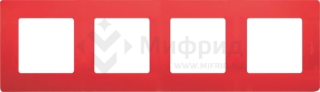 Рамка 4-м СП Etika IP20 красн. IEK 672534