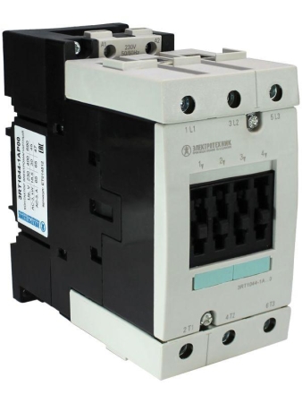 Контактор электромагнитный 3RT1044-1AP00 3п 65A кат. 230В AC 50Гц IP20 AC-3 30кВт 400В типоразмер S3 винтов. клеммы Электротехник ET014812 Контактор электромагнитный 3RT1044-1AP00 3п 65A кат. 230В AC 50Гц IP20 AC-3 30кВт 400В типоразмер S3 винтов. клеммы Электротехник ET014812