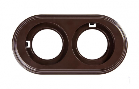 Рамка 2-м Лизетта ретро ABS-пластик корич. Bironi BF1-620-22 Рамка 2-м Лизетта ретро ABS-пластик корич. Bironi BF1-620-22