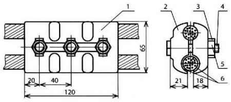 Зажим переходной (типа ПАМ) КС-069