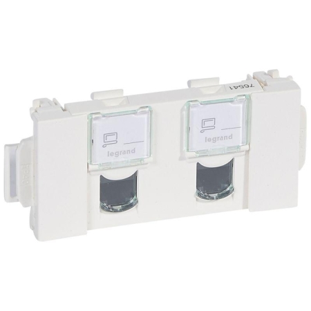 Розетка компьютерная 2-м СП 4мод. Mosaic RJ45 кат.5E UTP CD с механизмом быстр. подключ. механизм бел. Leg 076541 Розетка компьютерная 2-м СП 4мод. Mosaic RJ45 кат.5E UTP CD с механизмом быстр. подключ. механизм бел. Leg 076541