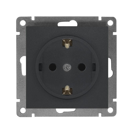 Розетка 1-м СП Афина 16А IP20 с заземл. механизм графит Universal A0028-Gr Розетка 1-м СП Афина 16А IP20 с заземл. механизм графит Universal A0028-Gr