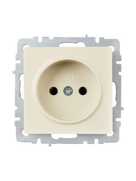 Розетка BRITE РС10-1-0-БрКр 10А без заземл. без защ. шторок механизм беж. IEK BR-R10-10-K10 Розетка BRITE РС10-1-0-БрКр 10А без заземл. без защ. шторок механизм беж. IEK BR-R10-10-K10