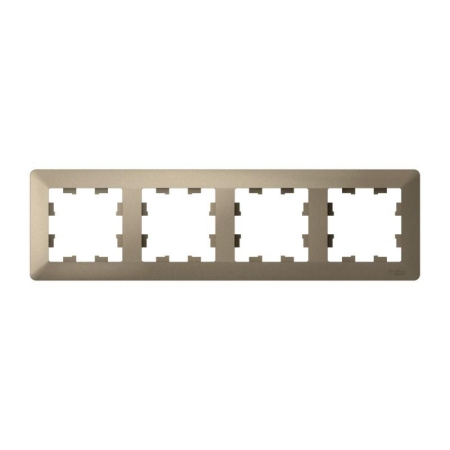 Рамка 4-м AtlasDesign Air шампань/дым. черн. SE ATN220504