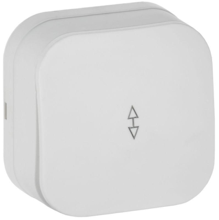 Выключатель проходной 1-кл. ОП GLORY ВСп10-1-0-ХБм 10А бел. матов. IEK EVH12-K01M-10