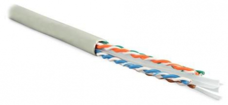 Кабель витая пара U/UTP кат.6 4х2х23AWG solid PVC UUTP4-C6-S23-IN-PVC-GY-305 сер. (м) Hyperline 42047