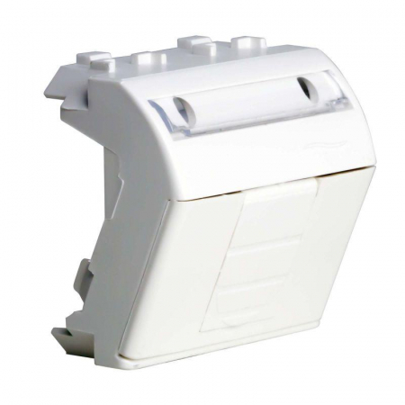 Розетка компьютерная 1-м СП 2мод. Brava RJ45 кат.5E бел. DKC 76655B Розетка компьютерная 1-м СП 2мод. Brava RJ45 кат.5E бел. DKC 76655B