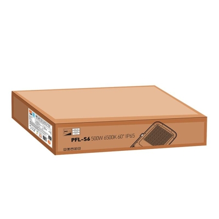Прожектор светодиодный PFL-S6 500Вт 6500К IP65 60град. ДО с клапаном выравнивания давления закален. стекло Pro+ JazzWay 5047389 Прожектор светодиодный PFL-S6 500Вт 6500К IP65 60град. ДО с клапаном выравнивания давления закален. стекло Pro+ JazzWay 5047389