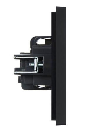 Розетка СП FORTE&PIANO FP115 16А с заземл. защ. шторки винт. крепл. черн. IEK FP-R14-16-K02