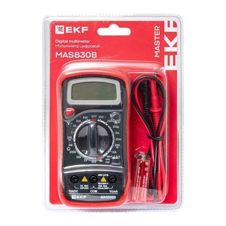 Мультиметр цифровой MAS830B Master EKF In-180701-pm830B Мультиметр цифровой MAS830B Master EKF In-180701-pm830B