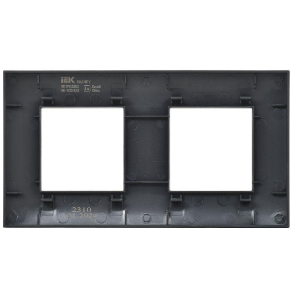 Рамка 2-м SKANDY SK-F02Bl черн. IEK SK-M22-K02 Рамка 2-м SKANDY SK-F02Bl черн. IEK SK-M22-K02