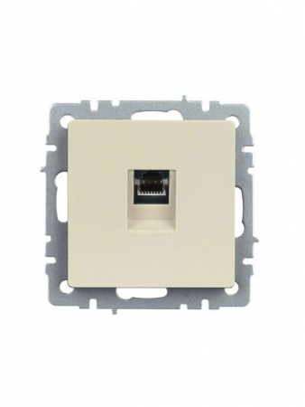 Розетка компьютерная СП RJ45 кат.5E BRITE РК10-БрКр механизм беж. IEK BR-K10-1-K10 Розетка компьютерная СП RJ45 кат.5E BRITE РК10-БрКр механизм беж. IEK BR-K10-1-K10