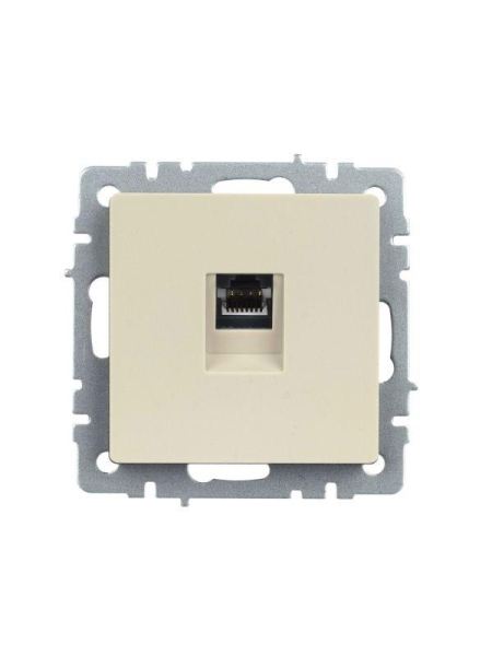 Розетка компьютерная СП RJ45 кат.5E BRITE РК10-БрКр механизм беж. IEK BR-K10-1-K10 Розетка компьютерная СП RJ45 кат.5E BRITE РК10-БрКр механизм беж. IEK BR-K10-1-K10