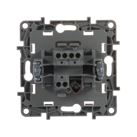 Переключатель 1-кл. СП Etika 10А IP20 250В 10AX безвинтов. зажимы механизм бел. IEK 672205