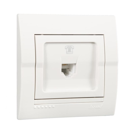 Розетка телефонная 1-м СП Deriy RJ11 16А IP20 евро стандарт бел. LEZARD 702-0202-137 Розетка телефонная 1-м СП Deriy RJ11 16А IP20 евро стандарт бел. LEZARD 702-0202-137