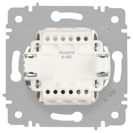 Выключатель 1-кл. СП Accent 6-102-10 10А IP20 250В с подсветкой AL/CU венге Intro Б0063449