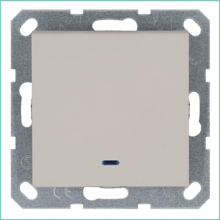 Выключатель 1-кл. 10А IP20 с подсветкой механизм тауп Jasmart G3011NT Выключатель 1-кл. 10А IP20 с подсветкой механизм тауп Jasmart G3011NT