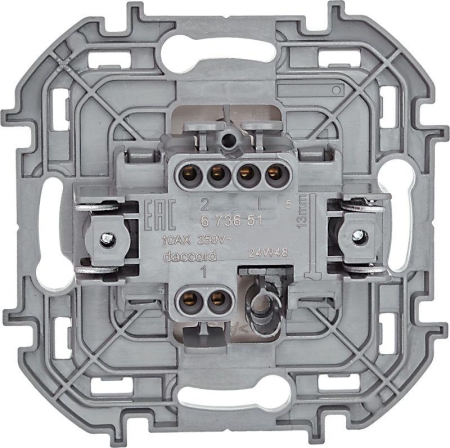 Переключатель 1-кл. Inspiria 10А IP20 250В 10AX механизм сл. кость IEK 673651