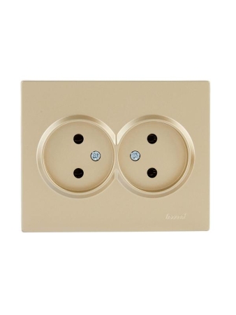 Розетка VESNA двойная без заземл. ПБТ зол. LEZARD 742-3600-128B Розетка VESNA двойная без заземл. ПБТ зол. LEZARD 742-3600-128B