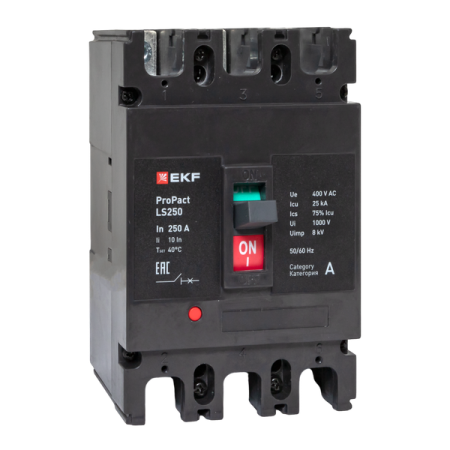 Выключатель автоматический LS250 25кА 3P 250А ProPact EKF mccb-250-25-3-250-ls Выключатель автоматический LS250 25кА 3P 250А ProPact EKF mccb-250-25-3-250-ls