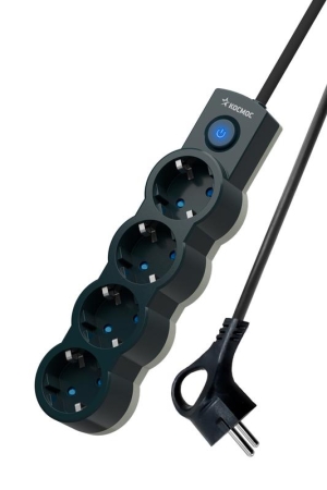 Удлинитель 4х1.5м с заземл. IP20 с выкл. 10А 2200Вт 220В защ. шторки ПВС 3х1 черн. КОСМОС YKsm1.5m-4g-Z-V10A-B Удлинитель 4х1.5м с заземл. IP20 с выкл. 10А 2200Вт 220В защ. шторки ПВС 3х1 черн. КОСМОС YKsm1.5m-4g-Z-V10A-B