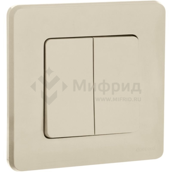 Выключатель 2-кл. 1п 1мод. СП Inspiria 10А IP20 250В 10AX механизм сл. кость IEK 673621