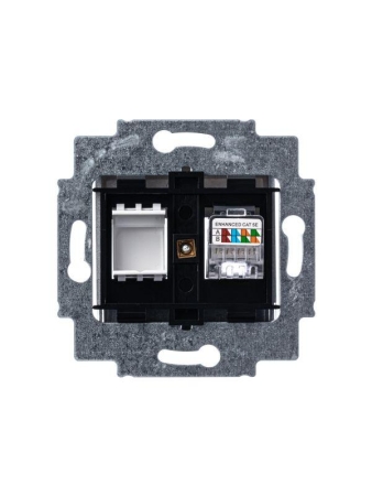 Розетка компьютерная Levit RJ45 кат.5E с заглушкой серебр. ABB 2CHH295117A6070 Розетка компьютерная Levit RJ45 кат.5E с заглушкой серебр. ABB 2CHH295117A6070