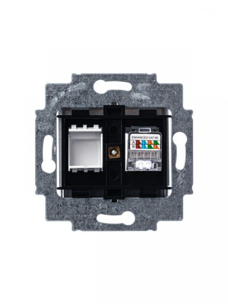 Розетка компьютерная Levit RJ45 кат.5E с заглушкой серебр. ABB 2CHH295117A6070 Розетка компьютерная Levit RJ45 кат.5E с заглушкой серебр. ABB 2CHH295117A6070