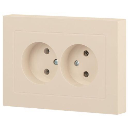 Розетка 2-м СП Accent 6-204-02 16А IP20 250В 2P AL/CU сл. кость Intro Б0063474 Розетка 2-м СП Accent 6-204-02 16А IP20 250В 2P AL/CU сл. кость Intro Б0063474