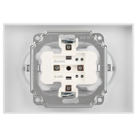Розетка 2-м СП Accent 6-205-06 16А IP20 250В 2P+E Schuko AL/CU перламутр. Intro Б0063495 Розетка 2-м СП Accent 6-205-06 16А IP20 250В 2P+E Schuko AL/CU перламутр. Intro Б0063495