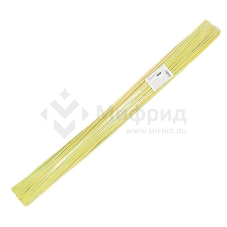 Трубка термоусадочная ТУТ нг 6.0/3.0 желт./зел. 1м Rexant 20-6007