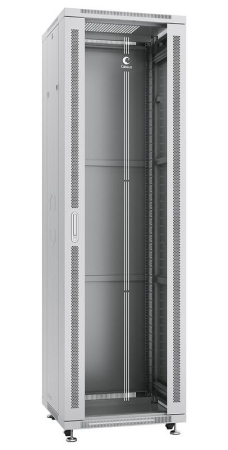 Шкаф монтажный телекоммуникационный напольный SH-05C-42U60/80 19дюйм 42U 600х800х2055мм для распределит. и серверн. оборудования передн. стеклян. и задн. сплошн. метал. двери ручка с замком сер. Cabeus 7052c Шкаф монтажный телекоммуникационный напольный SH-05C-42U60/80 19дюйм 42U 600х800х2055мм для распределит. и серверн. оборудования передн. стеклян. и задн. сплошн. метал. двери ручка с замком сер. Cabeus 7052c