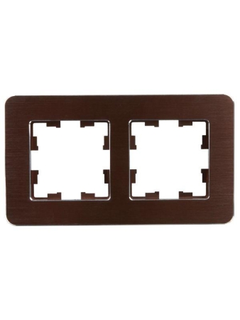 Рамка 2-м BRITE РУ-2-1-Бр метал. коричн. RE AL IEK BR-M22-M-21-K30 Рамка 2-м BRITE РУ-2-1-Бр метал. коричн. RE AL IEK BR-M22-M-21-K30