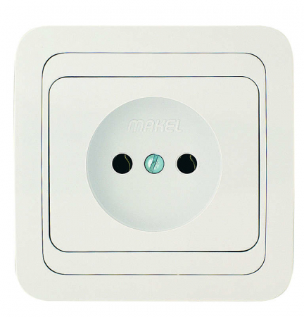Розетка 1-м СП Mimoza 16А IP20 без заземл. керамика бел./бел. Makel 12002 Розетка 1-м СП Mimoza 16А IP20 без заземл. керамика бел./бел. Makel 12002
