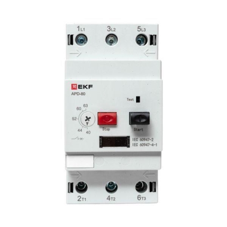 Выключатель автоматический для защиты двигателя АПД-80 40-63А EKF apd80-me-63 Выключатель автоматический для защиты двигателя АПД-80 40-63А EKF apd80-me-63