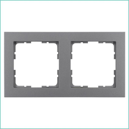 Рамка 2-м G-Classic алюм. Jasmart G1002S Рамка 2-м G-Classic алюм. Jasmart G1002S