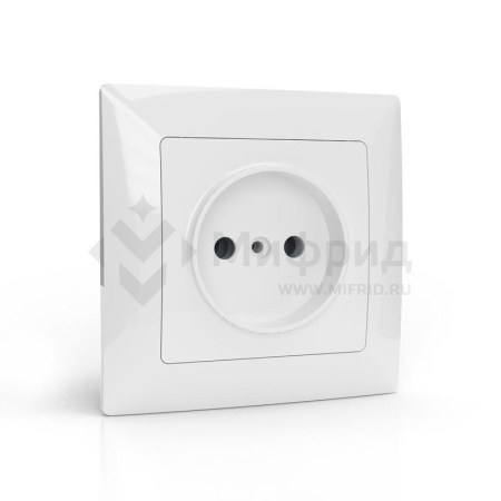 Розетка 1-м СП AVA 16А IP20 без заземл. без защ. шторок в сборе бел. TOKOV ELECTRIC TKL-AV-R1F-C01