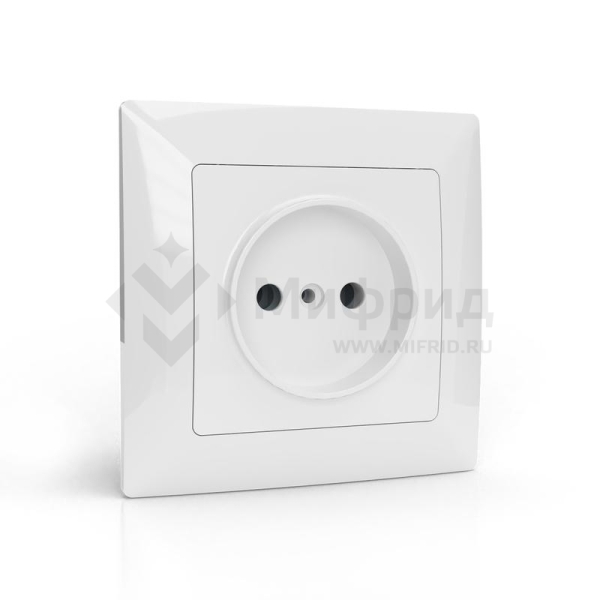 Розетка 1-м СП AVA 16А IP20 без заземл. без защ. шторок в сборе бел. TOKOV ELECTRIC TKL-AV-R1F-C01