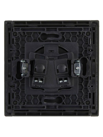 Розетка 1-м СП FORTE&PIANO FP318 10А без заземл. без защ. шторок винт. крепл. сер. IEK FP-R10-10-K03