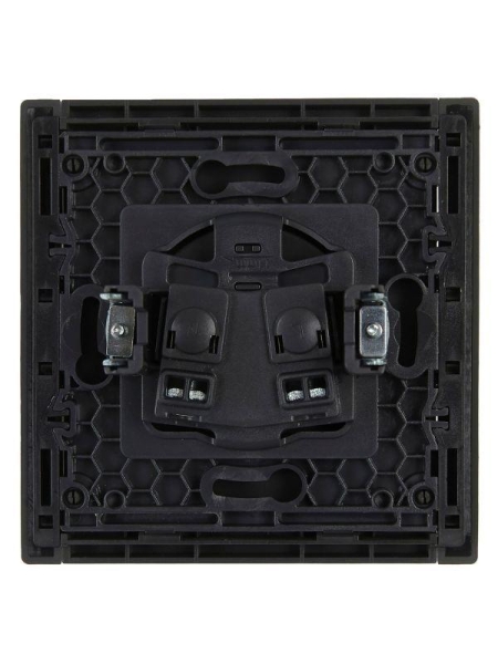 Розетка 1-м СП FORTE&PIANO FP318 10А без заземл. без защ. шторок винт. крепл. сер. IEK FP-R10-10-K03