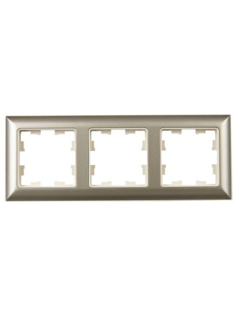 Рамка 3-м BRITE РУ-3-Бр беж./шампань IEK BR-M32-12-3-K10