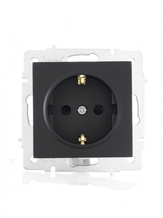 Розетка 1-м СП Vesna с заземл. защ. шторки ПБТ механизм черн. бархат LEZARD 742-4288-124B Розетка 1-м СП Vesna с заземл. защ. шторки ПБТ механизм черн. бархат LEZARD 742-4288-124B