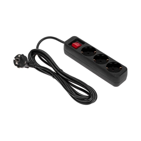 Удлинитель 3х3м с заземл. STANDARD 3х1кв.мм с выкл. черн. Rexant 13-4019 Удлинитель 3х3м с заземл. STANDARD 3х1кв.мм с выкл. черн. Rexant 13-4019